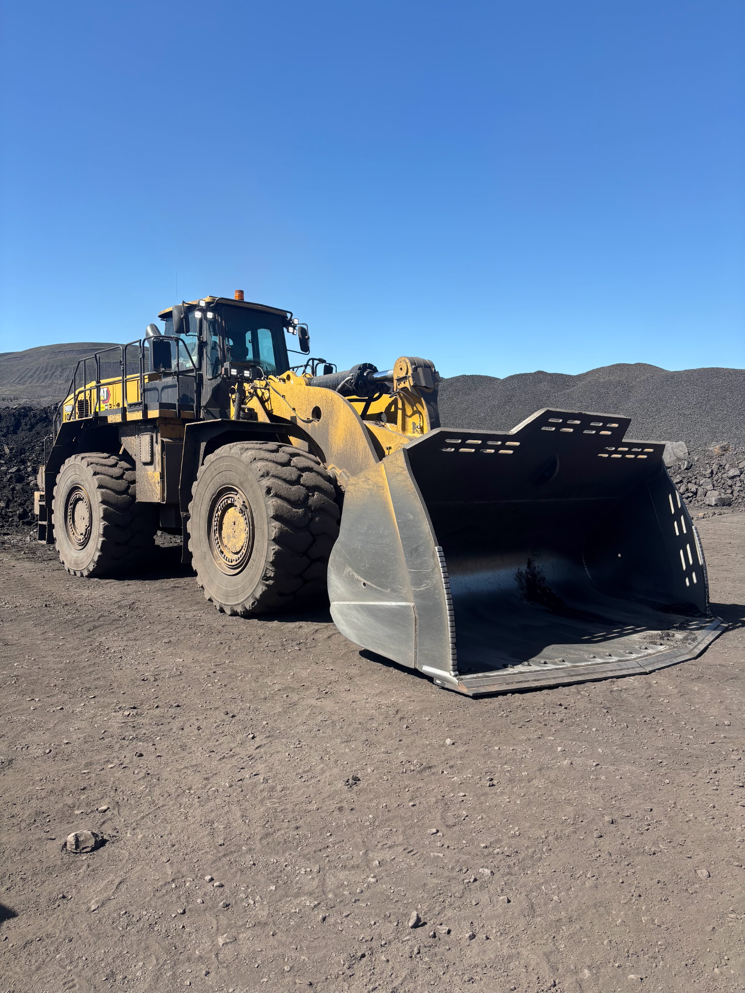 CAT loader in mining operation